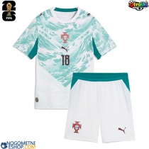 Otroški Nogometni dresi Portugalska Pedro Neto #18 Gostujoči SP 2026 Kratek Rokav (+ Kratke hlače)